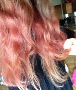 Special Effects Atomic Pink, extremely diluted, on bleached hair