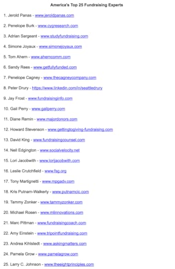 America's Top 25 Fundraising Experts