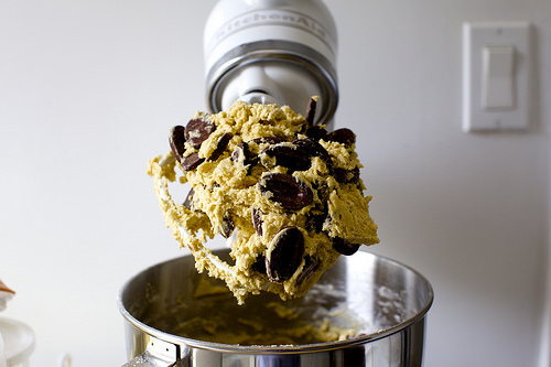 a little dough to hold the chocolate together