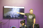 Hugh introducing WordPress.com