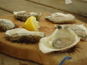 Yum! Local oysters!