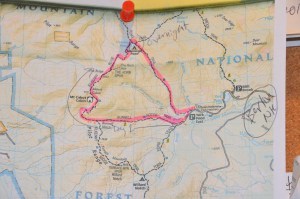 map of a hike I am planning