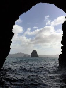 View from a coastal cave
