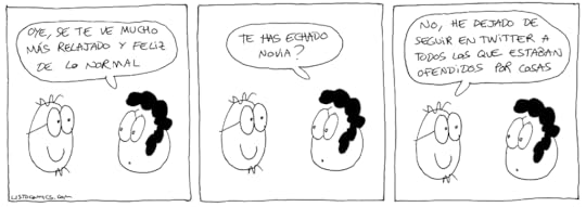 Tira cómica sobre un truco para ser feliz.