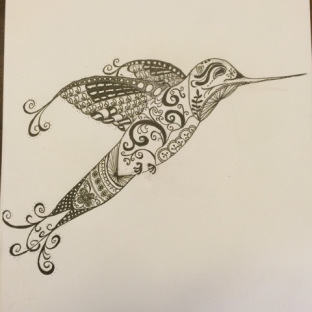 Zentangles - Janyre Tromp - Hummingbird