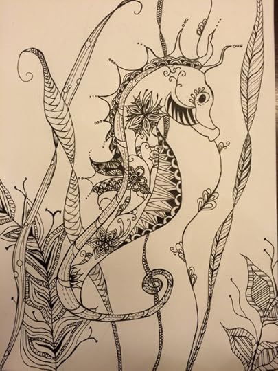 Zentangle - Janyre Tromp - Seahorse 1