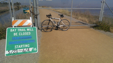 Bay Trail between Sunnyvale and Mountain View has a new surface, thanks to Google.