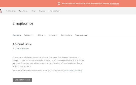 Mailchimp Compliance Jail