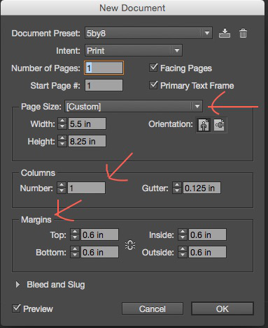 INDD opening dialogue box
