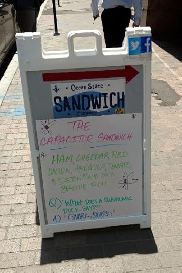 Sandwich advertisement at DAMOP.