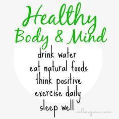healthy body and mind