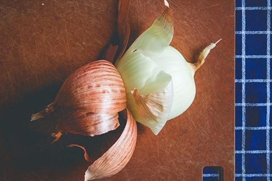 A thick skinned storage-variety onion.