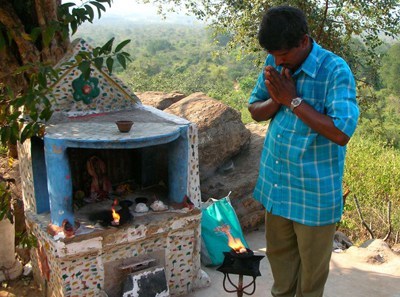 Shiva praying