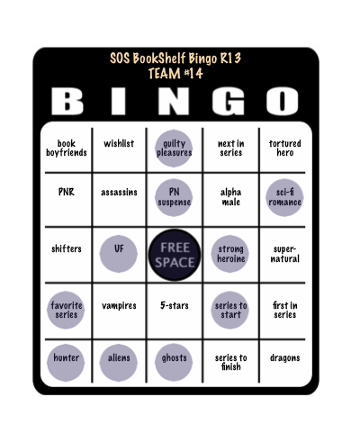 SOS book shelf bingo card