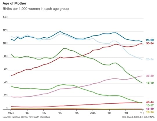 The U.S. Baby Bust age groups of mothers