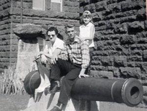 Mom, Bobby and me, Bishop Museum, Oahu, Jan 1958