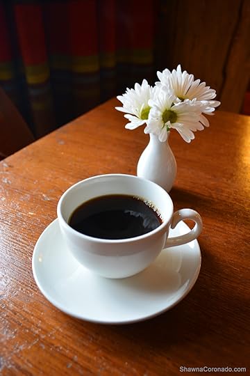 Cup of Coffee and Daisy Photo copyright Shawna Coronado