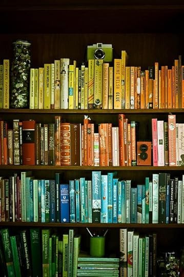 Bookshelves by colour