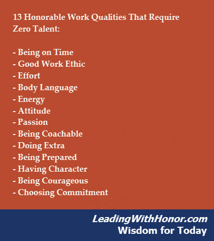 Lee Ellis - Wisdom for Today 13 Qualities