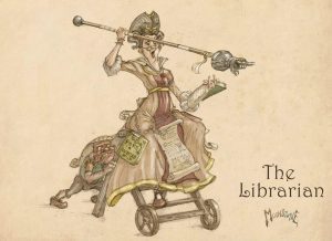 Concept Sketch for the Librarian - Moonstone Game