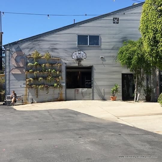 exterior of Lilla Bello floral gallery at Bergamot Station Arts Center in Santa Monica, California