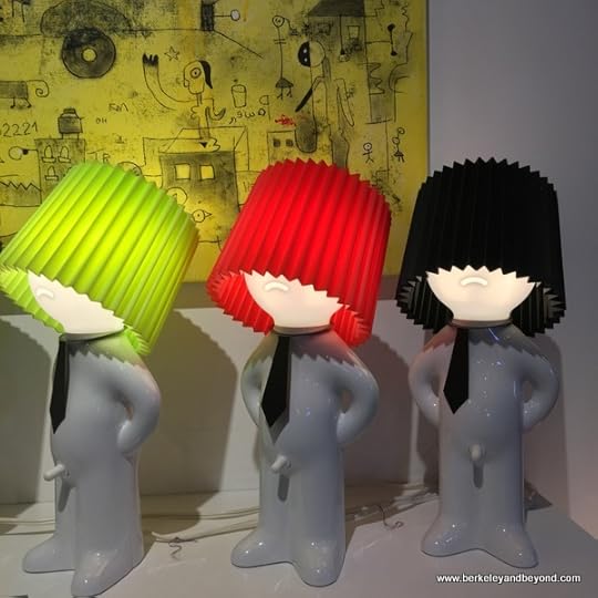 lampshades in gift shop at Lois Lambert Gallery at Bergamot Station Arts Center in Santa Monica, California