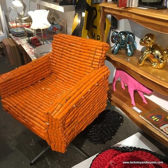 wine-cork chair gift shop at Lois Lambert Gallery at Bergamot Station Arts Center in Santa Monica, California