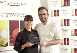 Pictured: Winner, Alice Peel and Will Torrent. Mövenpick Ice Cream Gourmet Dessert Chef of the Year 2016