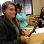 Madison with her amazing rune stick.