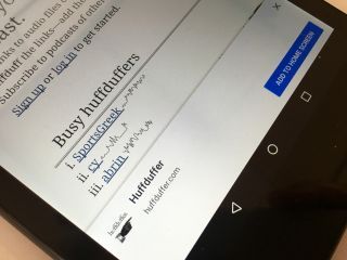 Getting the ���add to home screen��� prompt for https://huffduffer.com/ on Android Chrome.