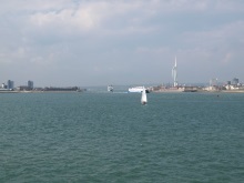 Sailing out of Portsmouth Harbour