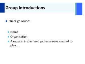 quick intros