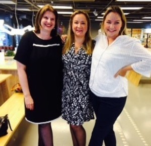 Jag, Malin och Emmy - så roligt att få träffa så eminenta och begåvade kollegor.