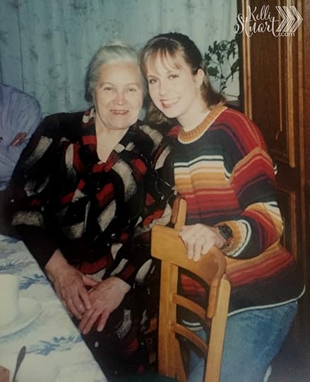 Kelli (in a most unfortunate sweater), and Maria. April, 1996.