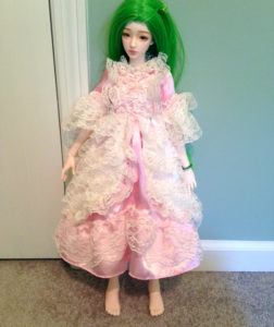 Laele's new dress before alteration