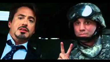 Peace Sign Tony Stark Iron Man Soldier