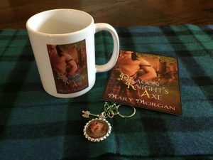 Giveaway: Dragon Knight's Axe mug, keychain, and postcard