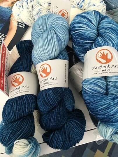Indigo-dyed yarns at Ancient Arts