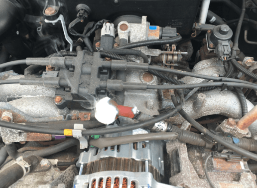 My burned-up, white-hot, still-smoking engine