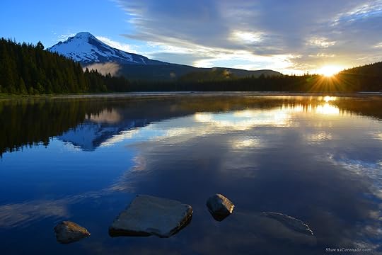 Lake Trillium Mount Hood Dawn Reflection copyright Shawna Coronado