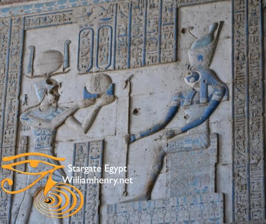 Horus with a blue head.