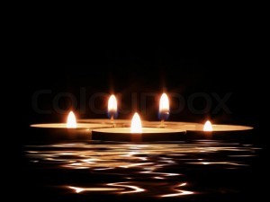 candles in water
