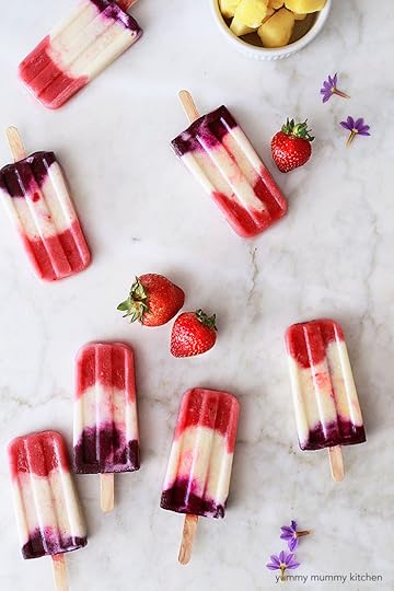 berry red white and blue pina colada popsicles