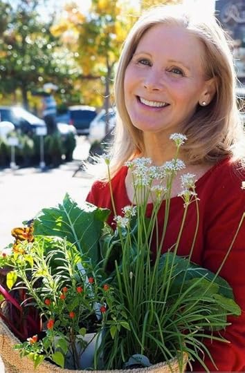 nancy at farmer's market w plants by Nick