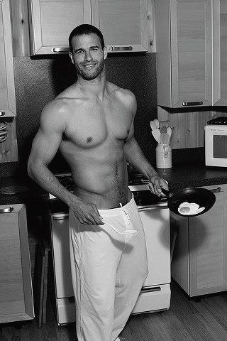 See....a man cooking is sexy.: