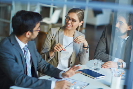 Talking to colleague