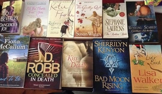 Some of the 30 books up for grabs for first, second and third prize winners.