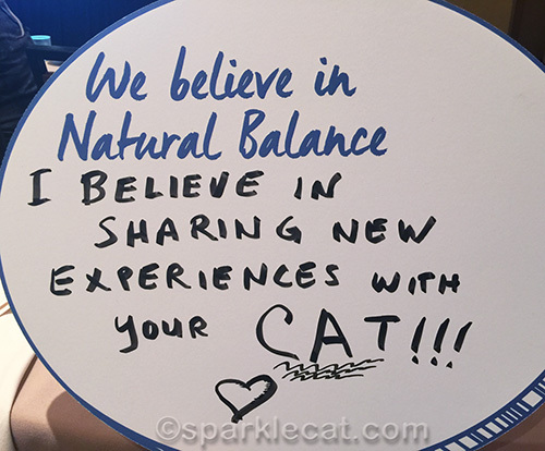 Natural Balance handwritten sign