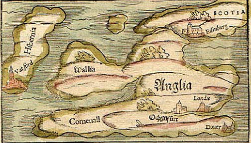 An-early-map-of-Britain-showing-Cornwall