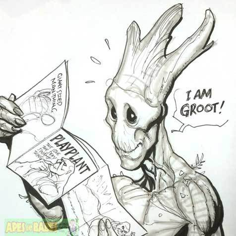 Frank Cho: Groot sketch
